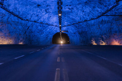 Empty road in tunnel