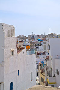 View on the roofs of houses in the city of tanger