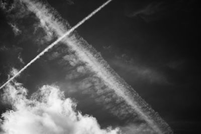 Low angle view of cloudy sky