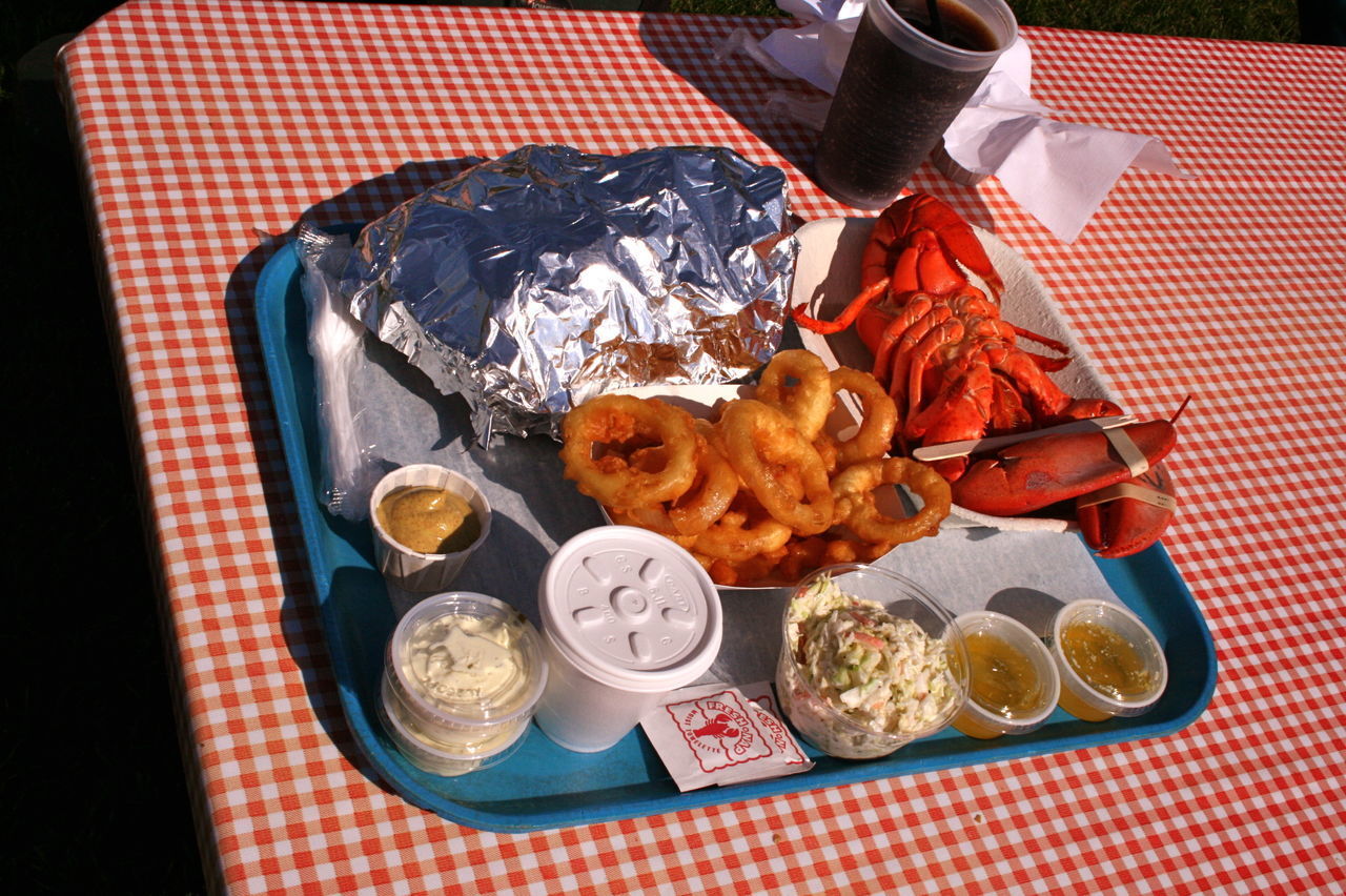 HIGH ANGLE VIEW OF BREAKFAST ON TABLE AT HOME