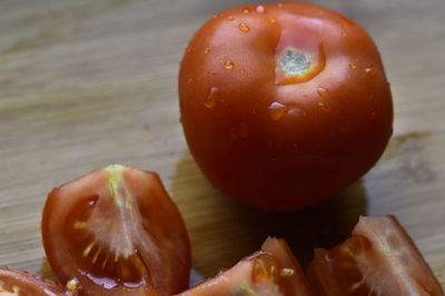 Close-up of apple on table