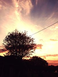 Silhouette tree against sky during sunset