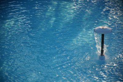 High angle view of man in swimming pool