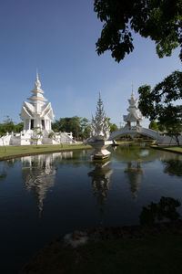 Reflection of temple in water