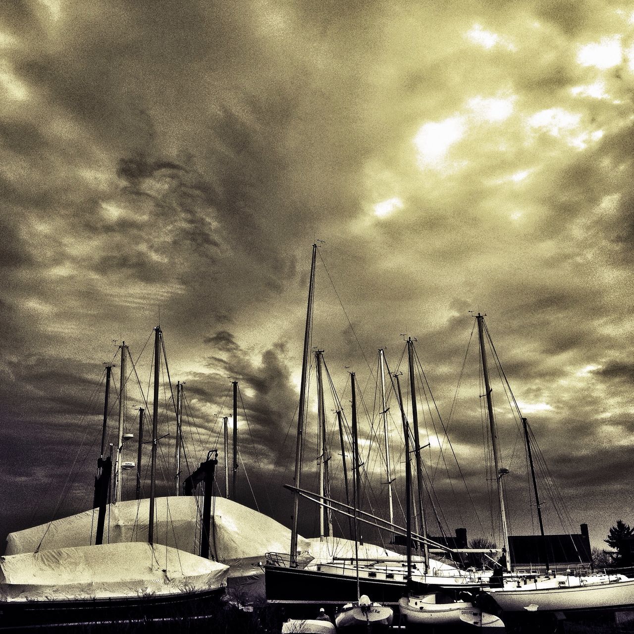 sky, nautical vessel, transportation, cloud - sky, mode of transport, cloudy, moored, water, harbor, boat, sea, mast, weather, cloud, sunset, nature, overcast, outdoors, no people, dusk