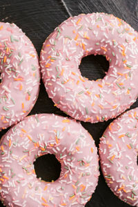 Close-up of donuts