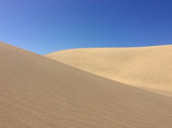 Sand dunes in a desert