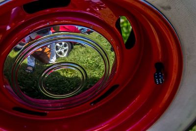 Close-up of red balloons