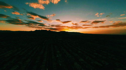 Scenic view of landscape against sky during sunset