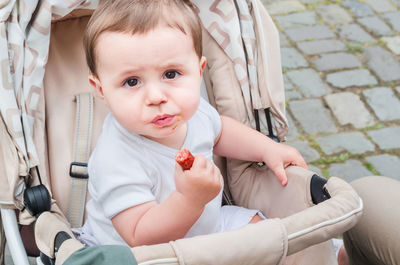 Portrait of cute baby boy