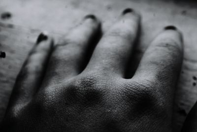 Close-up of human hand