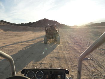 Scenic view of desert against sky