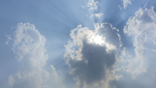 Low angle view of clouds in sky