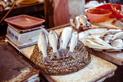 Close-up of food on table