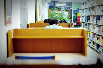 People sitting in library