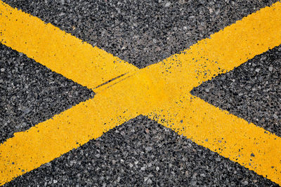 Full frame shot of yellow zebra crossing