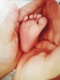 Close-up of baby feet