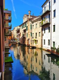 Reflection of buildings in water