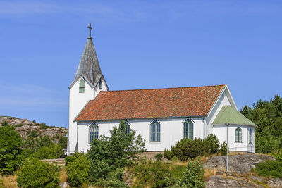 Traditional building against blue sky