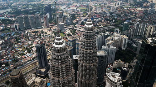 Aerial view of kuala lumpur city