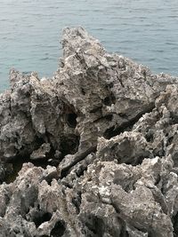 Close-up of rock in sea