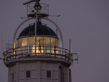 Low angle view of lighthouse against sky