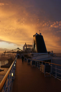 Built structure at sunset