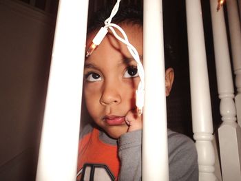 Close-up portrait of boy