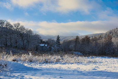 Winter in the duszniki zdrój health resort