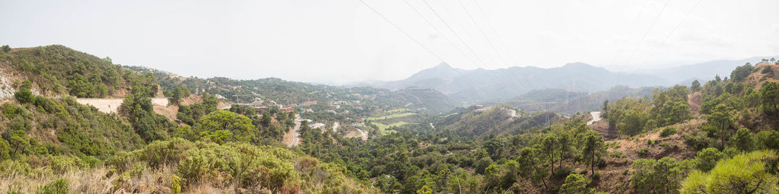 Panoramic view of mountains against sky