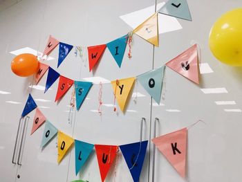 Multi colored balloons on paper