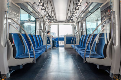 Empty seats in train