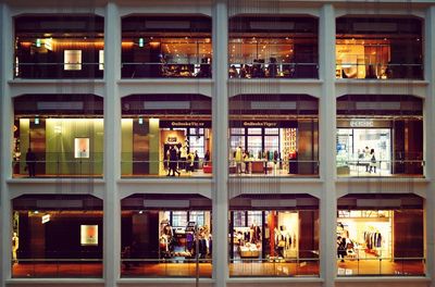 View of building through window