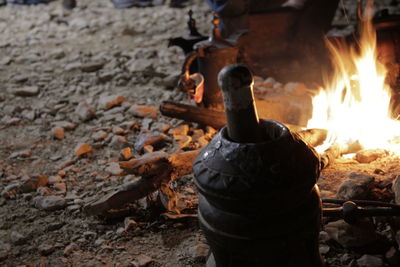 Close-up of bonfire