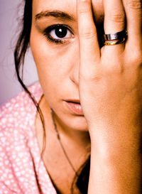 Close-up portrait of woman