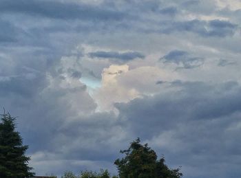 Low angle view of cloudy sky