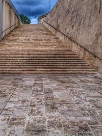 Low angle view of staircase against building