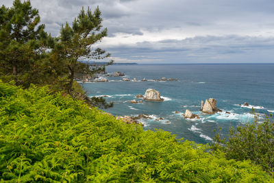 Scenic view of sea against sky