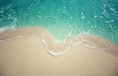 High angle view of beach