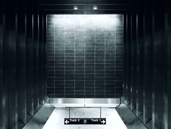 Information sign on wall