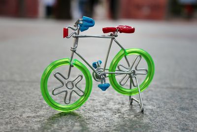 Close-up of bicycle wheel