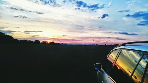 Clouds in sky at sunset