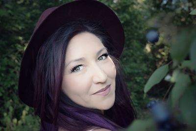 Close-up portrait of a beautiful young woman