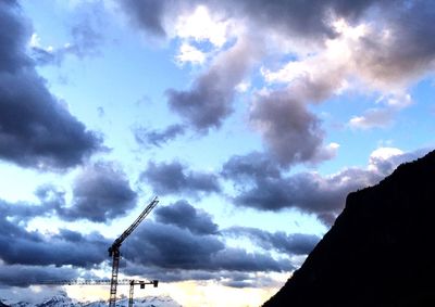 Low angle view of cloudy sky