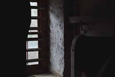 Close-up of abandoned window