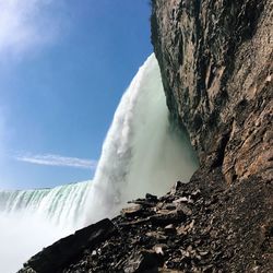 Scenic view of waterfall