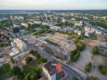 High angle view of cityscape