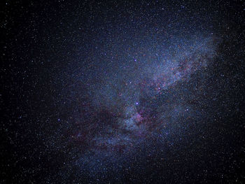 Close-up of star field against sky at night