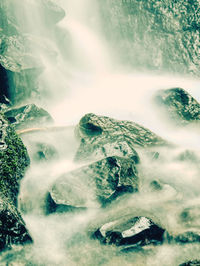 Close-up of waterfall