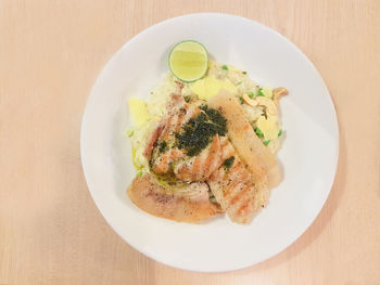 Close-up of seafood in plate